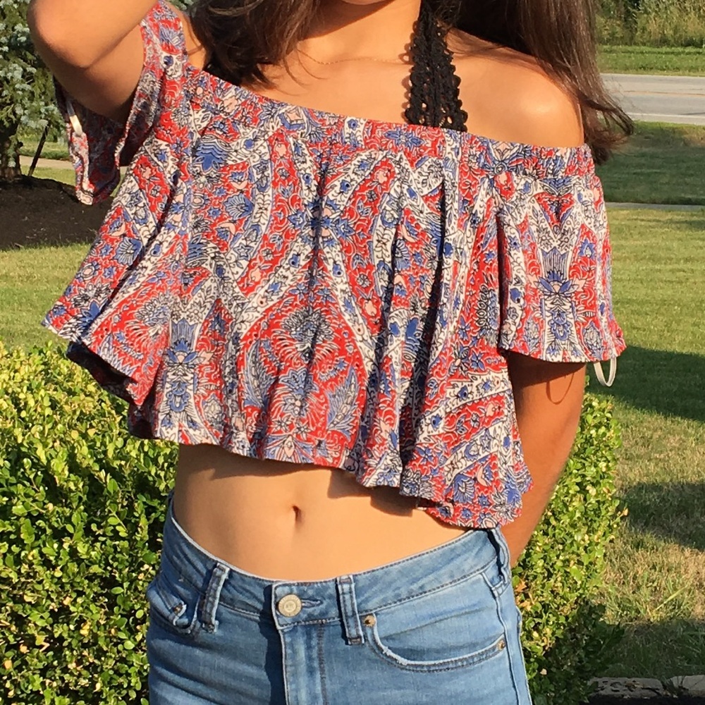 Off the shoulder floral top